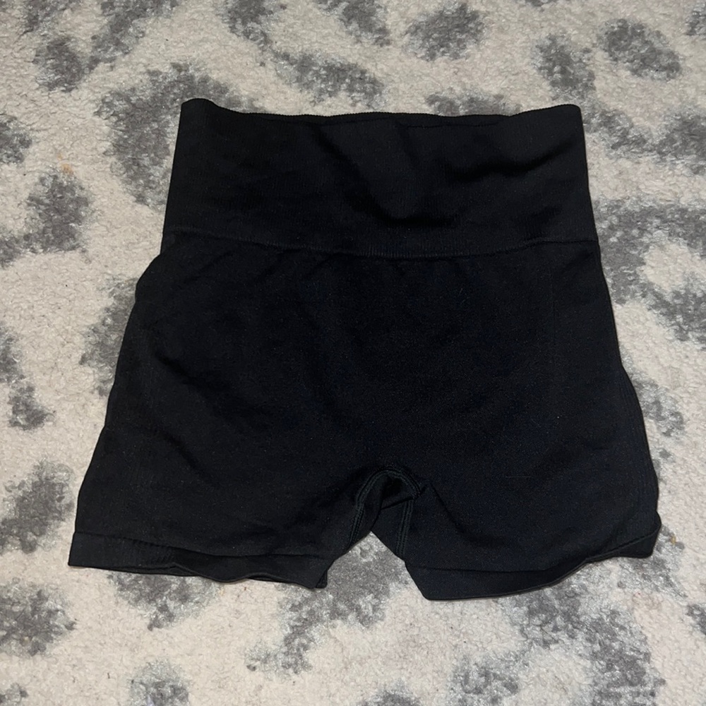 black PINK seamless workout shorts